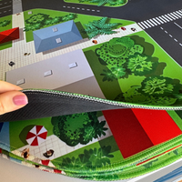 Colourful Busy City Tuff Tray Insert with winding roads, buildings, parks and shops for toy car and small-world play.