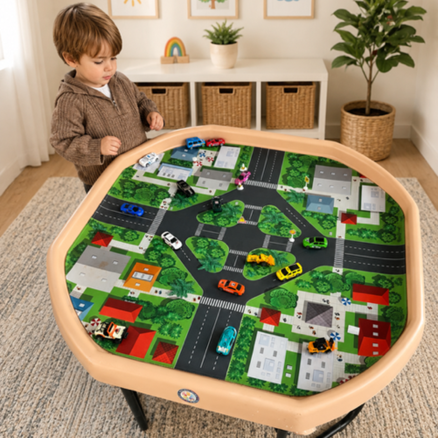 Busy City tuff tray insert, one of seven inserts in the Education Bundle
