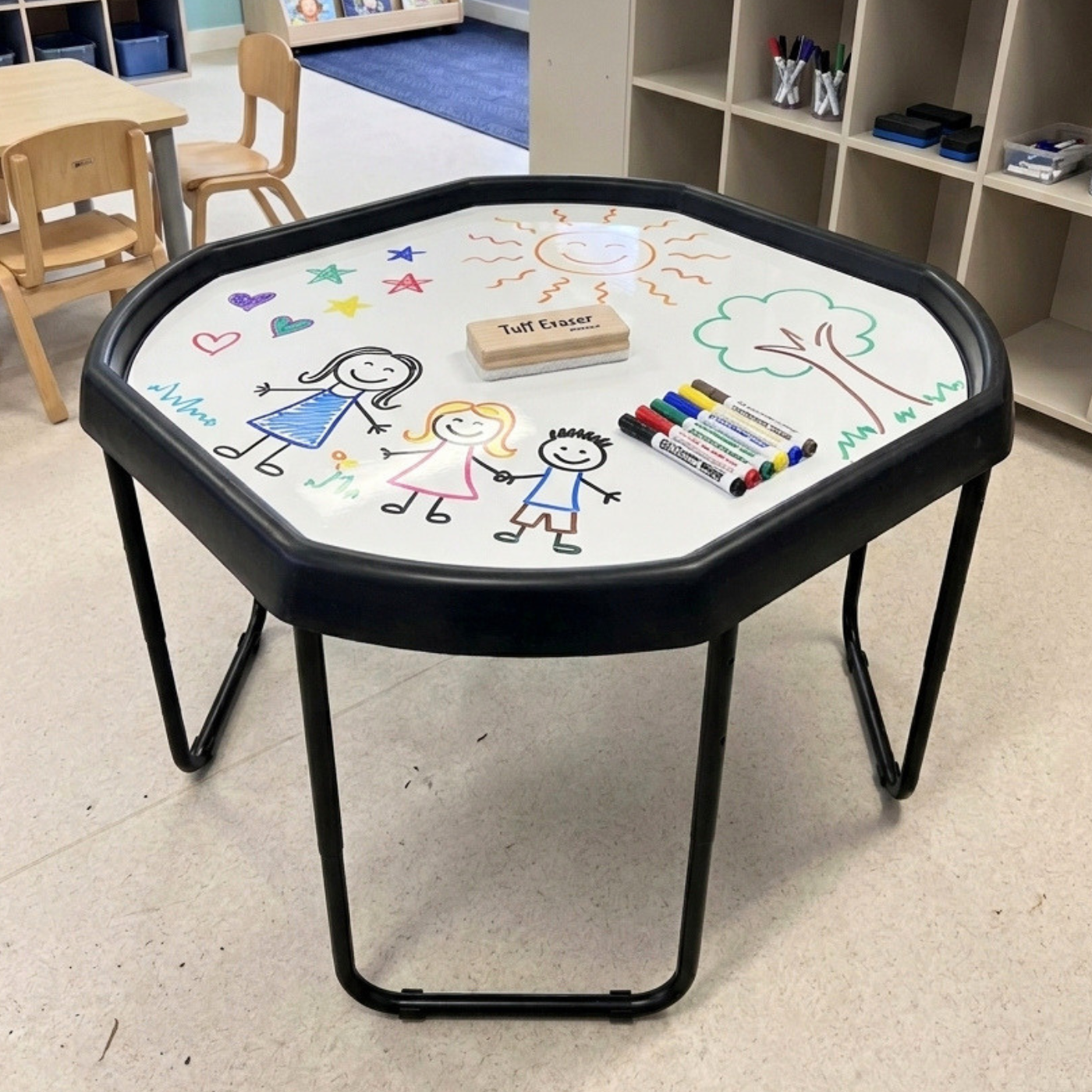 White Board tuff tray insert for drawing and mark-making, included in the Education Bundle